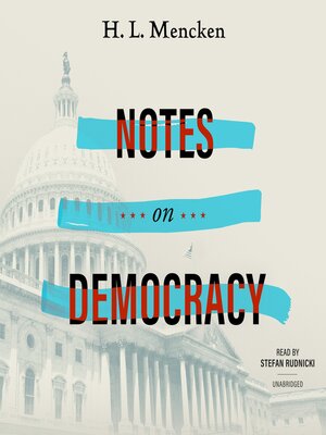 cover image of Notes on Democracy